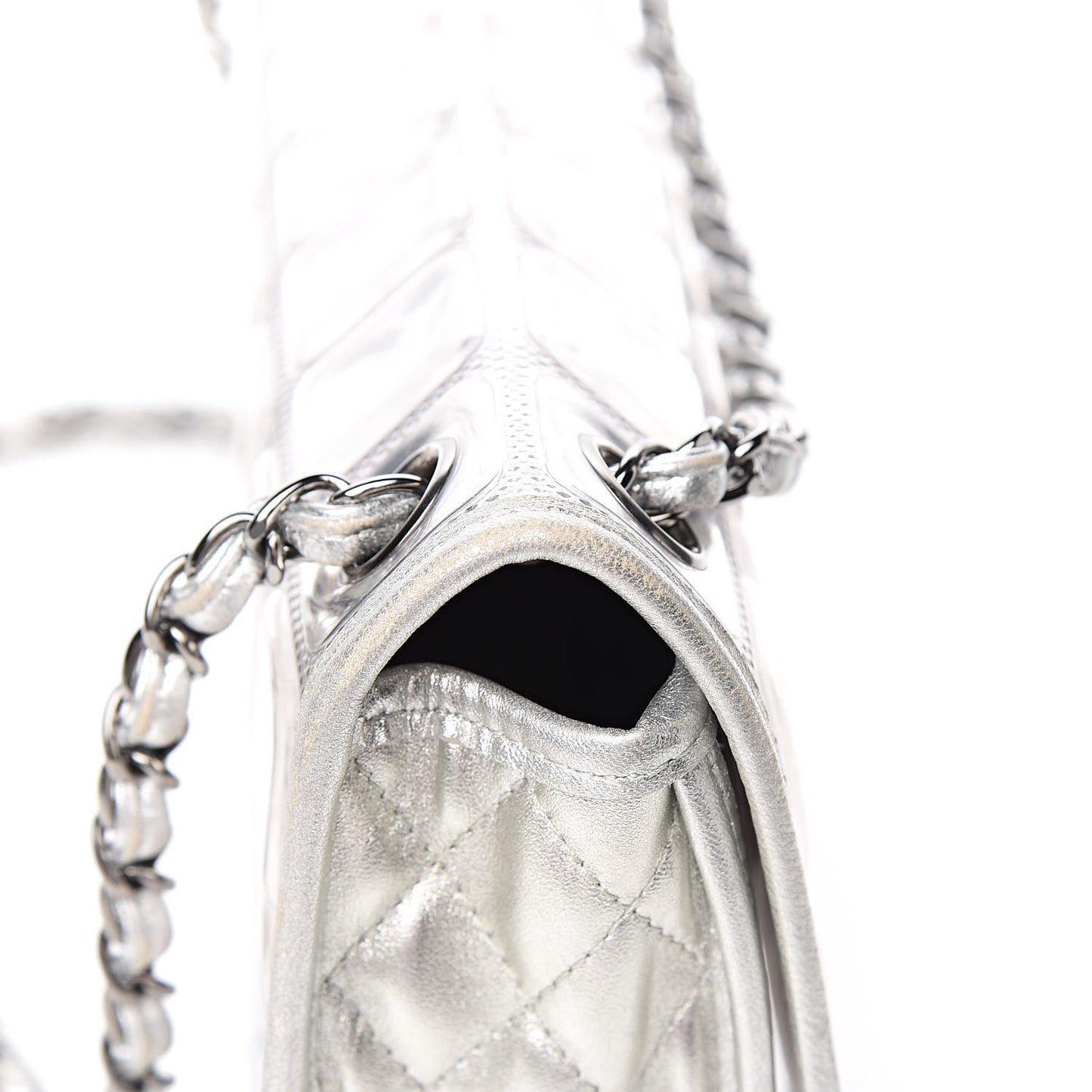 Vinyl Large Ice Cube Flap Silver