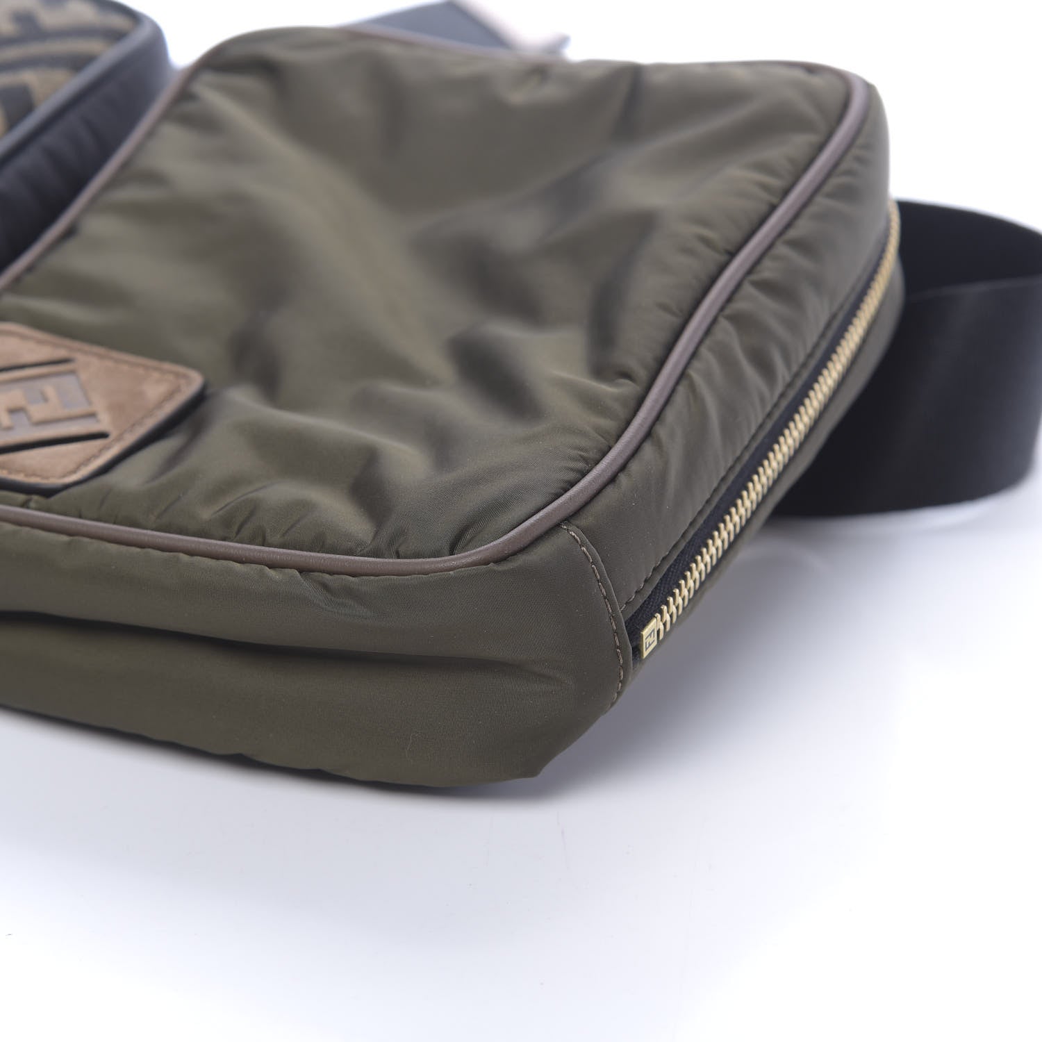 Fendi Nylon Dolmias Vitello Grace FF Multi Pouch Belt Bag Military Brown Tortora 11 of 12