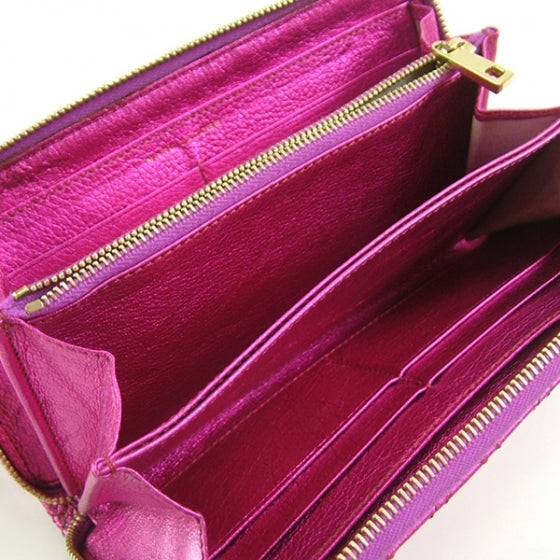 The Single Wallet Metallic Fuchsia