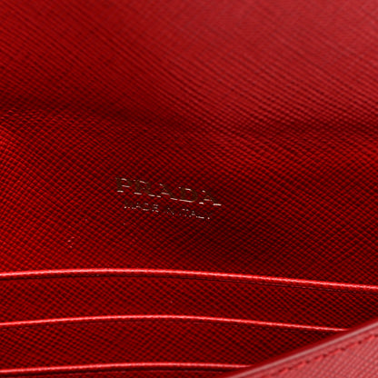 Prada Saffiano Envelope Wallet Red 7 of 7