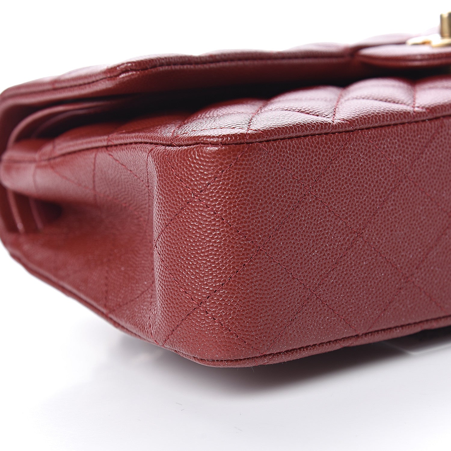 Chanel Iridescent Caviar Quilted Medium Double Flap Burgundy 8 of 10