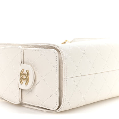 Chanel Caviar Quilted Mini Chanel 25 Handbag White 17 of 21