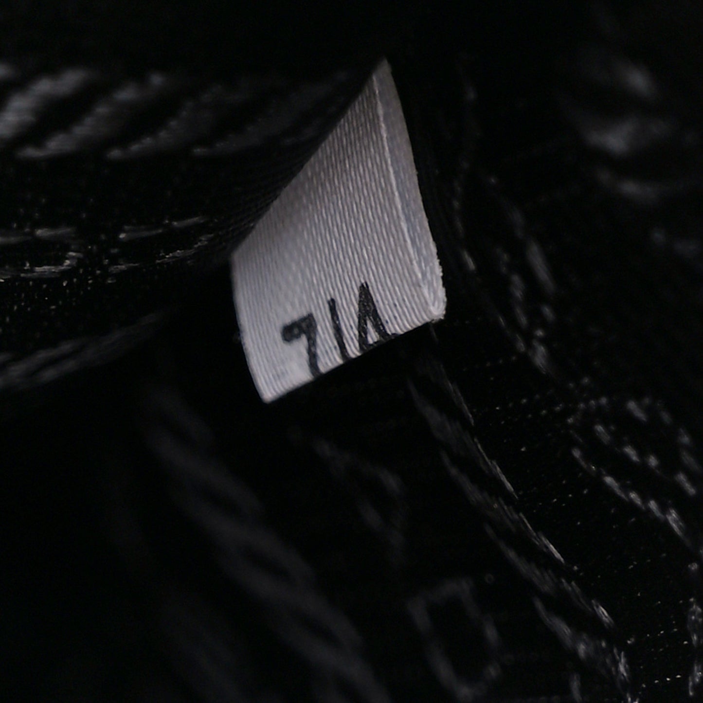 Jacquard Saffiano Triangolo Symbole Embroidered Mini Tote Black Corda