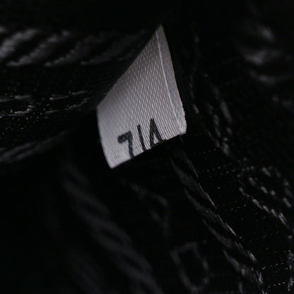 Prada Jacquard Saffiano Triangolo Symbole Embroidered Mini Tote Black Corda 7 of 10