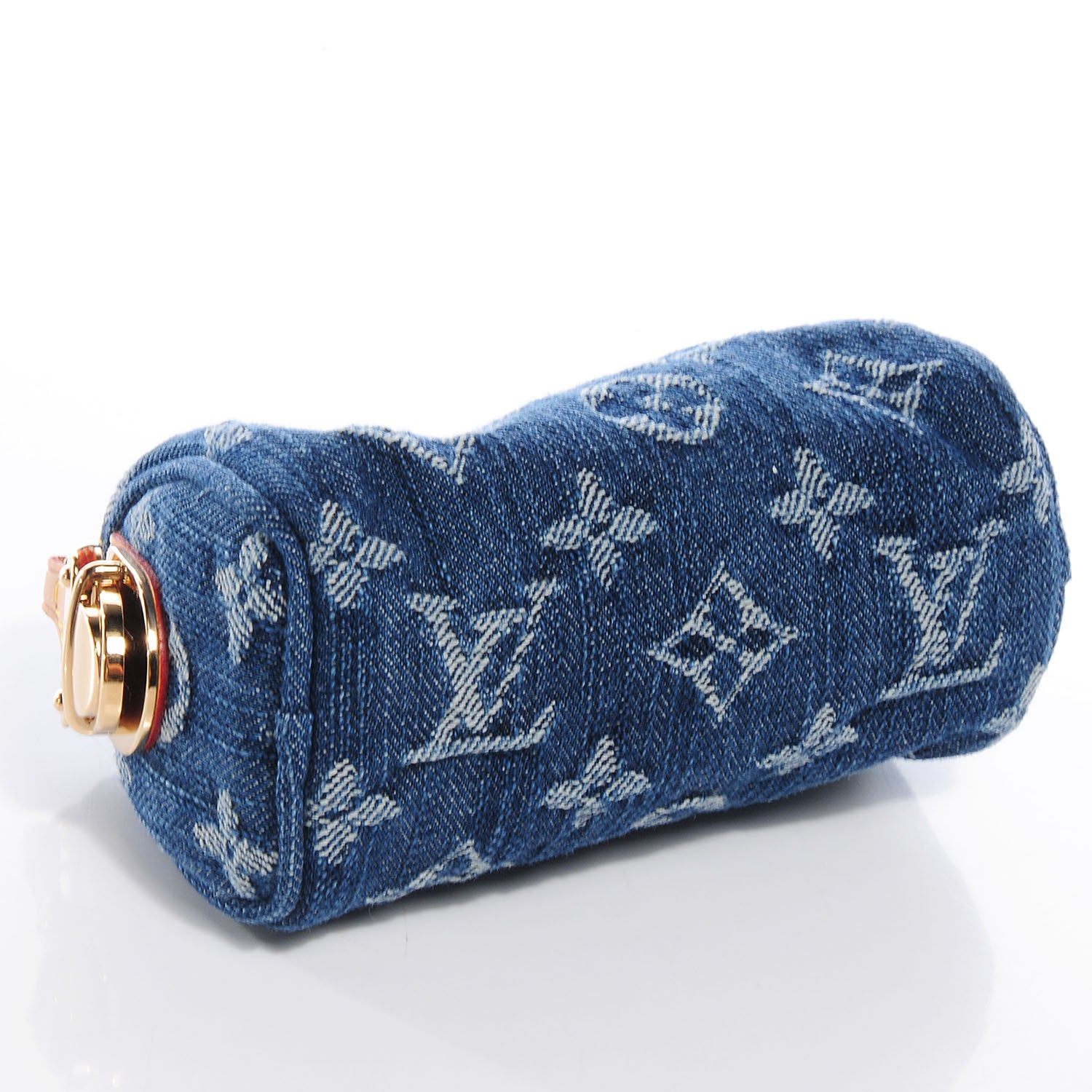 Louis Vuitton Monogram Denim Pochette Speedy PM Key Holder Blue 4 of 7