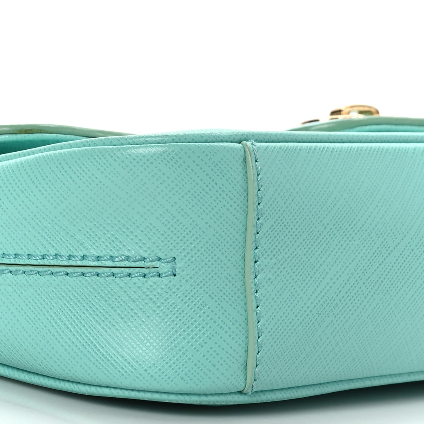 Hammered Calfskin Gancini Flap Blue