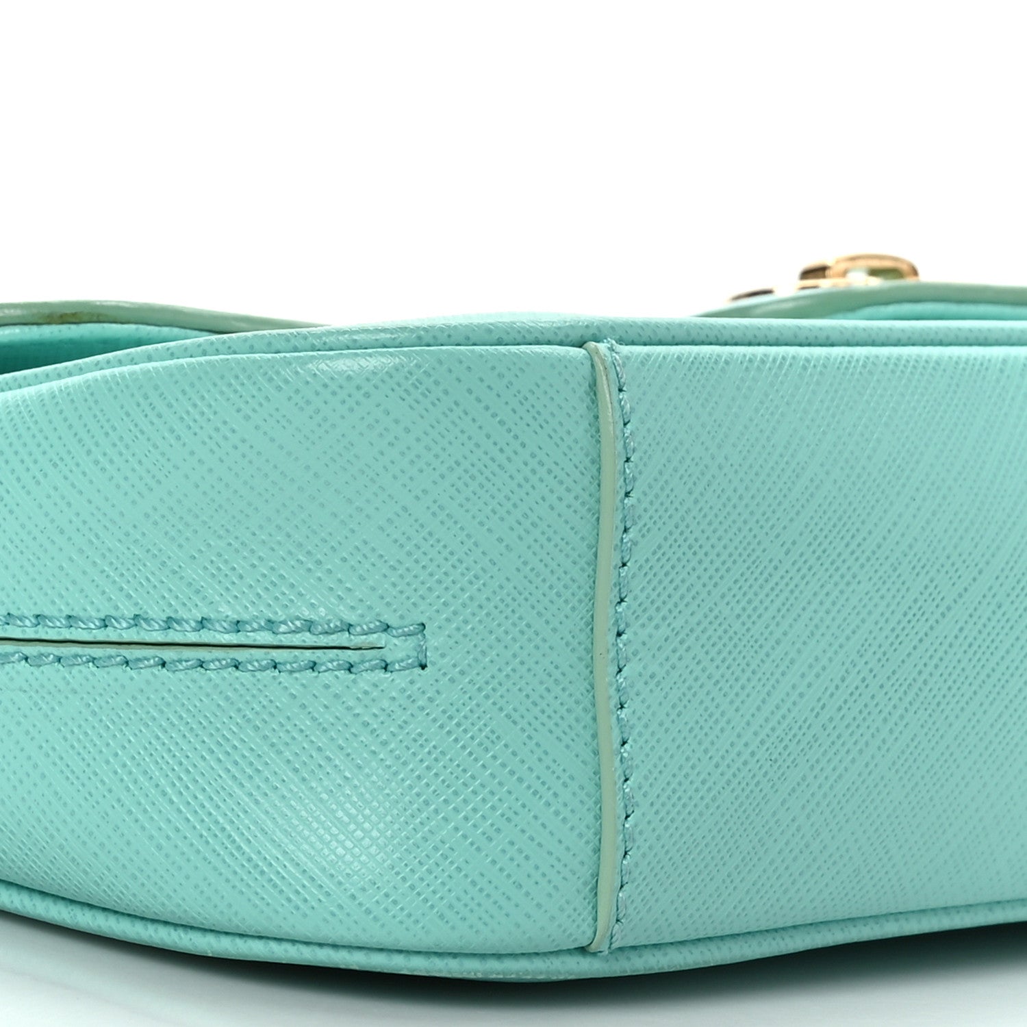 Salvatore Ferragamo Hammered Calfskin Gancini Flap Blue 7 of 9
