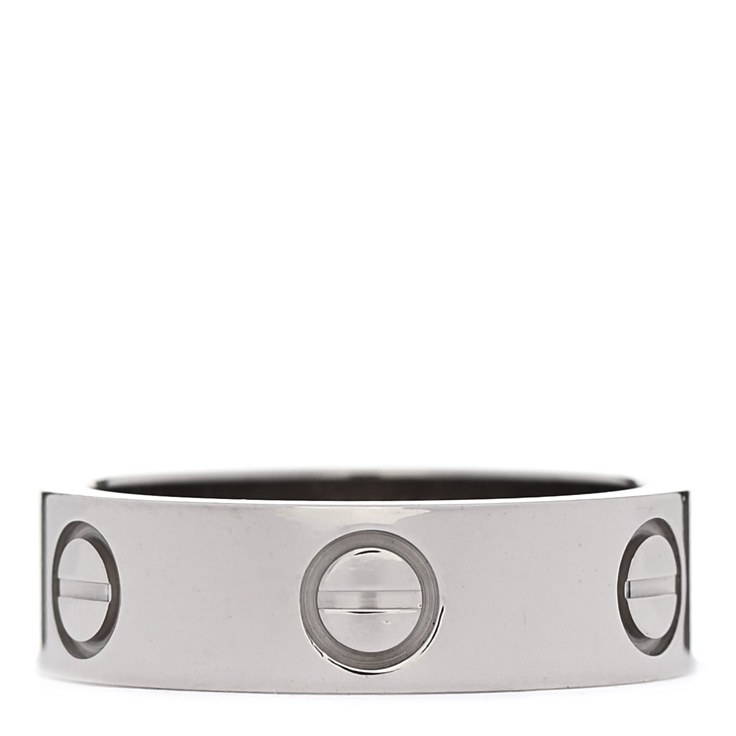 Cartier 18K White Gold 5.5mm LOVE Ring 51 5.75 1 of 4