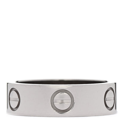 Cartier 18K White Gold 5.5mm LOVE Ring 51 5.75 1 of 4