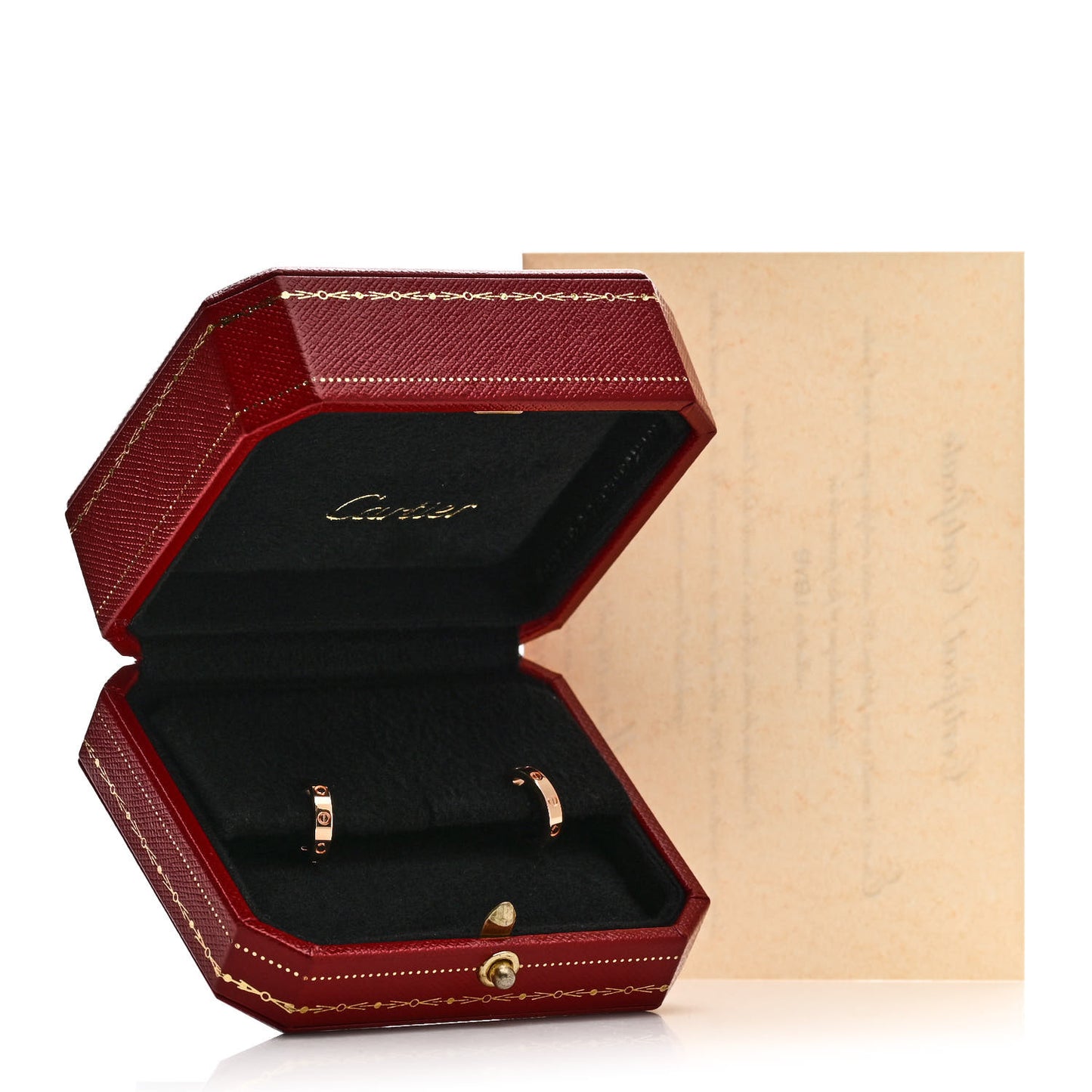 18K Pink Gold Small LOVE Hoop Earrings