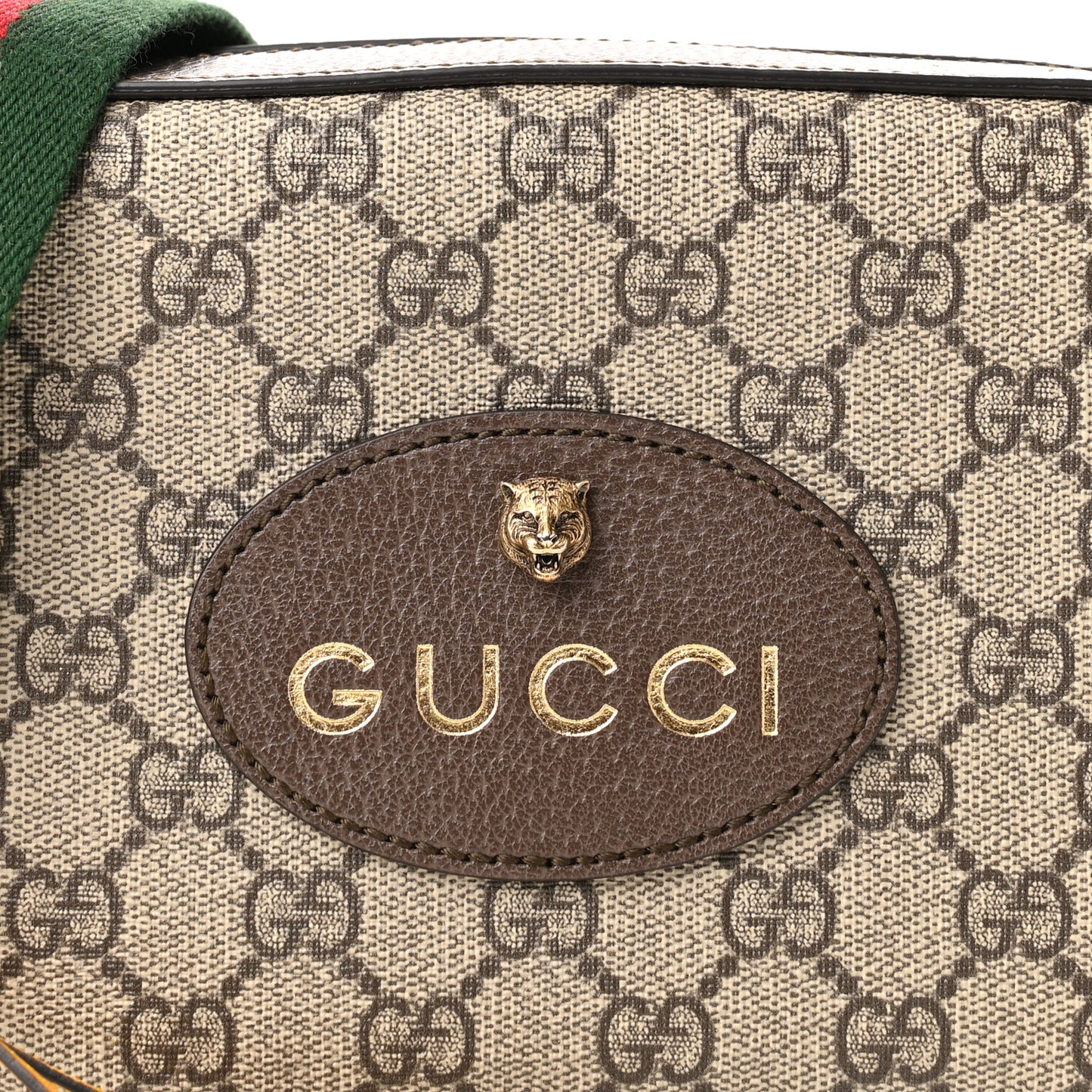 GG Supreme Monogram Web Neo Vintage Shoulder Bag Beige New Acero Crop