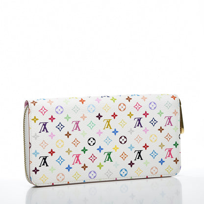 Louis Vuitton Monogram Multicolor Zippy Wallet White Litchi 2 of 9