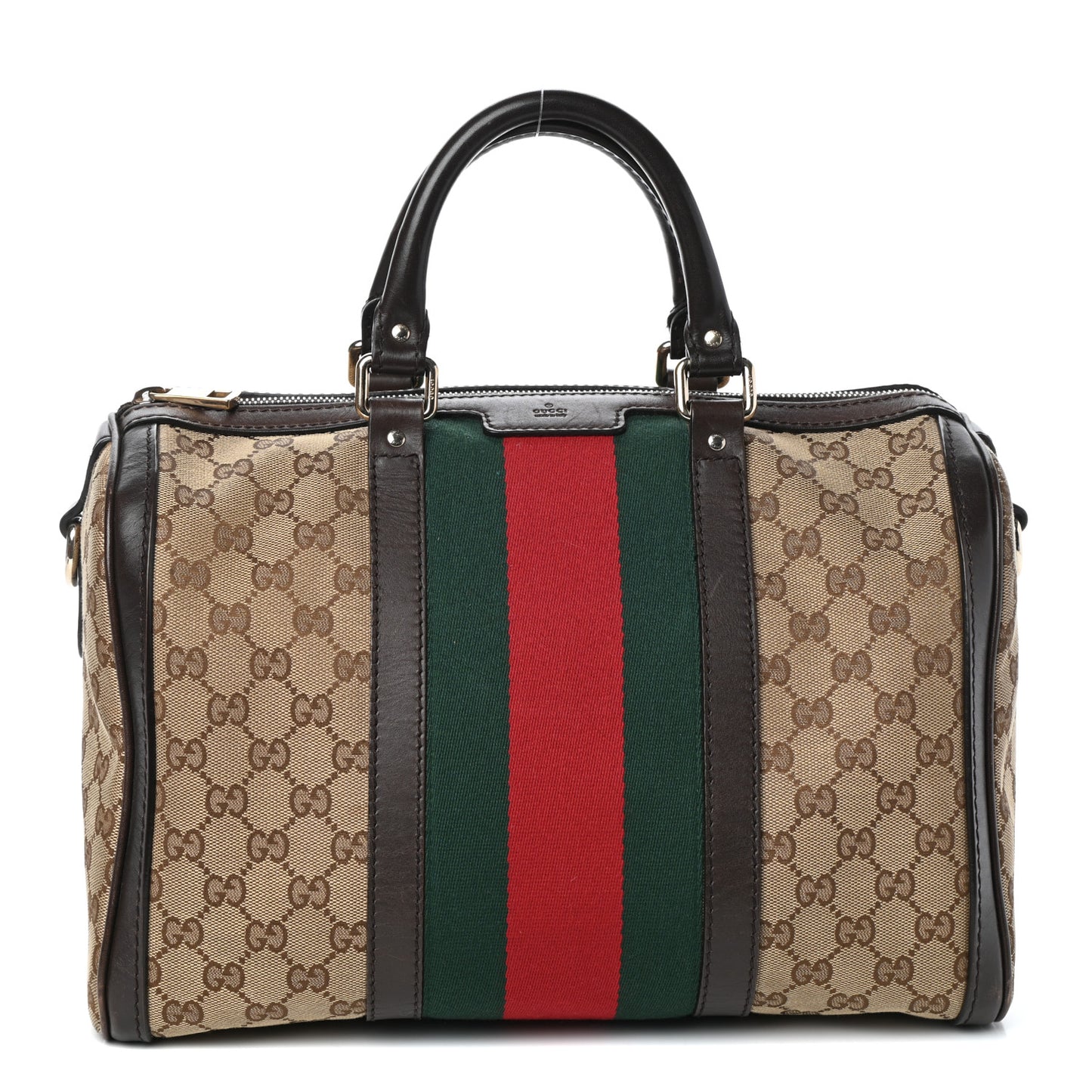 Monogram Vintage Web Medium Boston Dark Brown