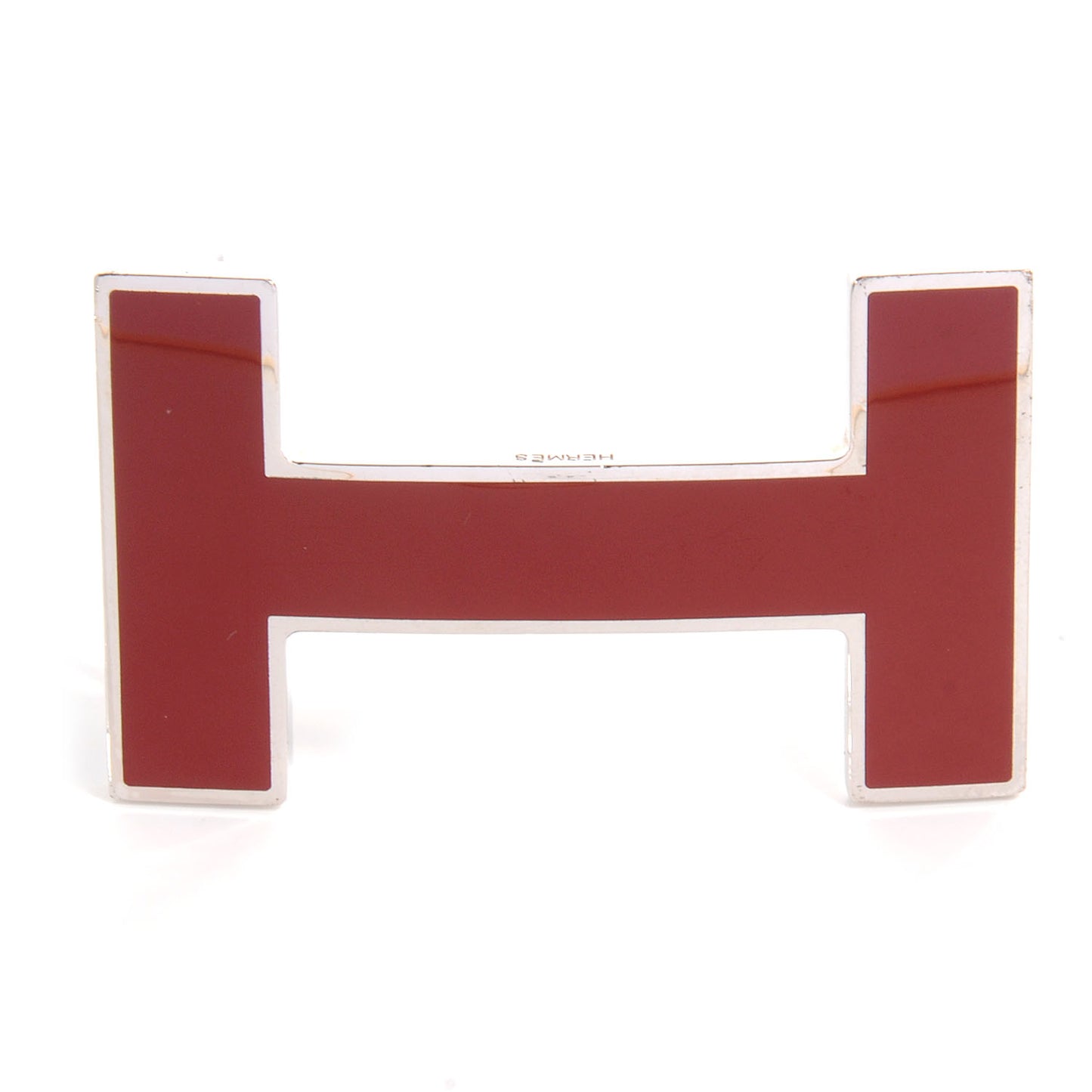 Quizz Enamel H Belt Buckle Red