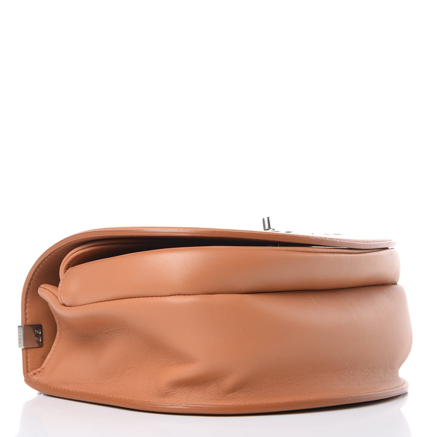 Calfskin Coco Eyelets Small Flap Bag Camel