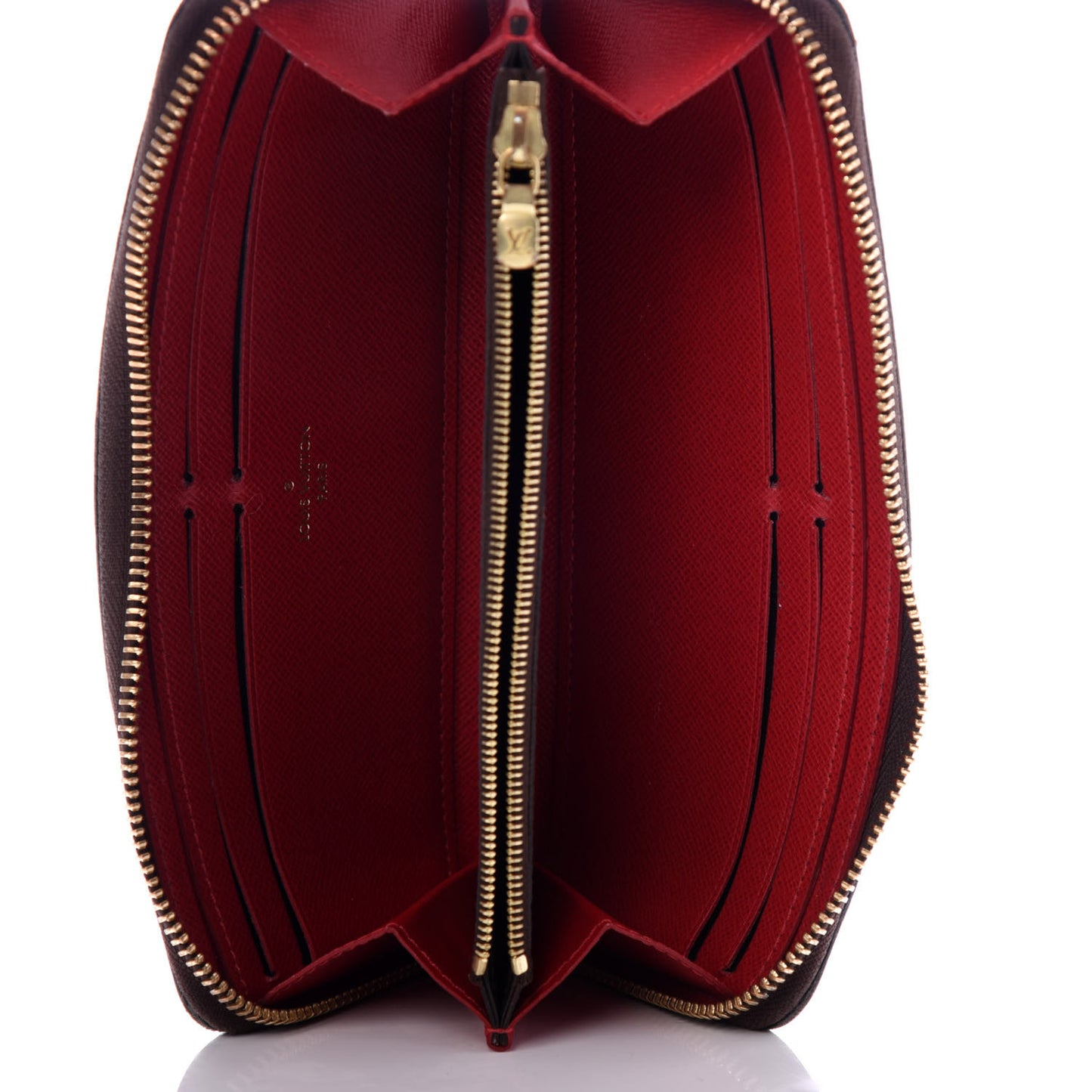 Damier Ebene Clemence Wallet Cherry
