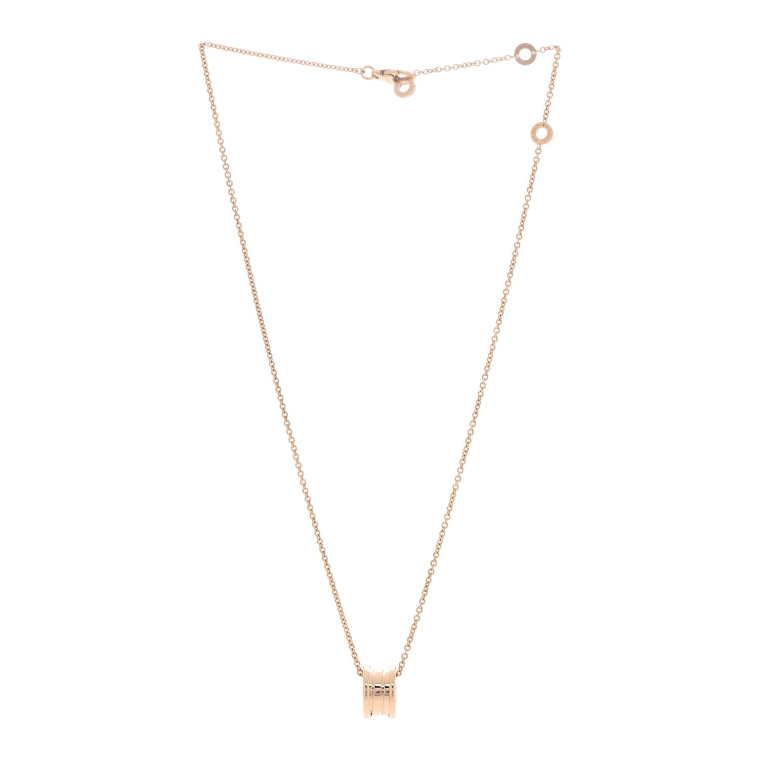 Bulgari 18K Rose Gold B.Zero1 Pendant Necklace 3 of 4