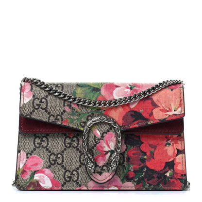 Gucci GG Supreme Monogram Blooms Super Mini Dionysus Shoulder Bag Beige Multicolor Dry Rose 1 of 4