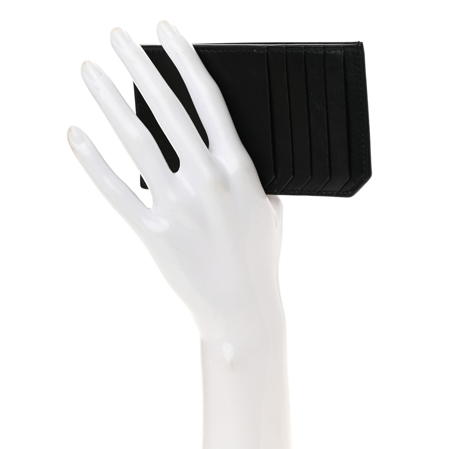 Calfskin 5 Fragments Card Holder Black