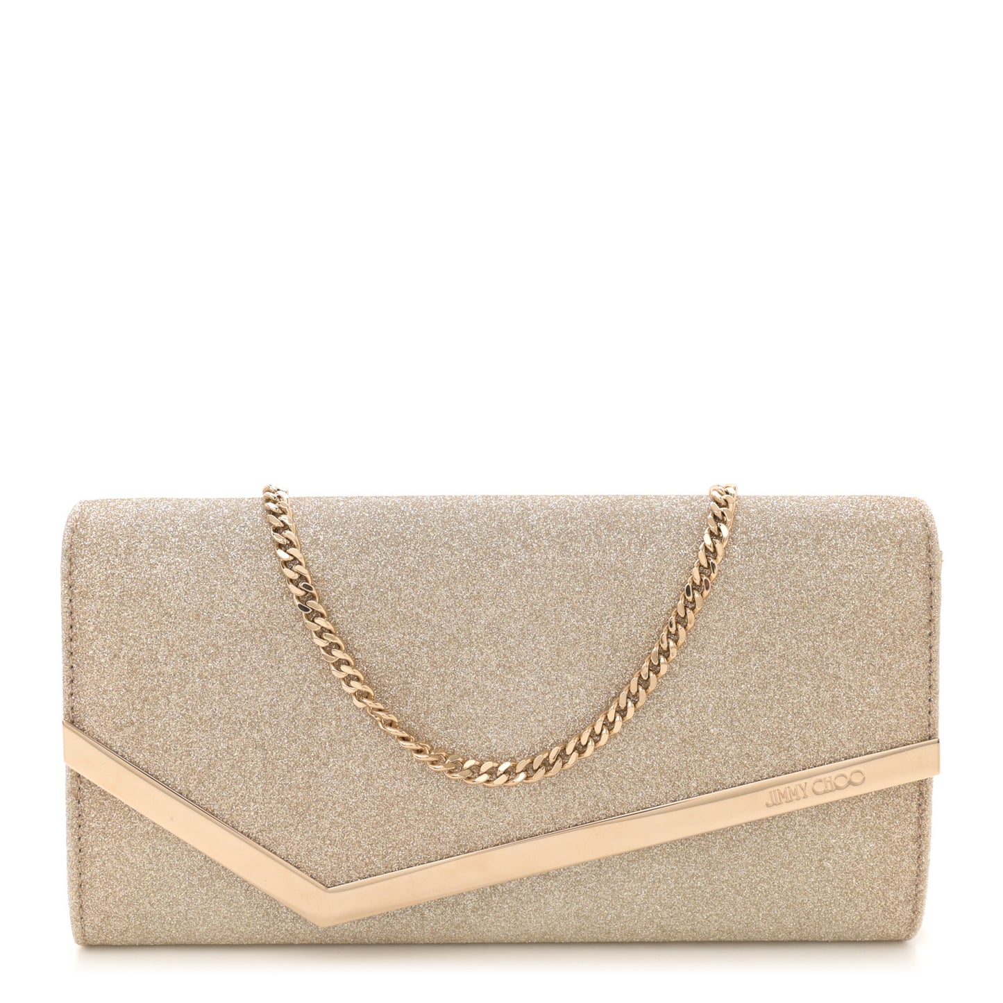 Dusty Glitter Emmie Clutch Platinum Ice