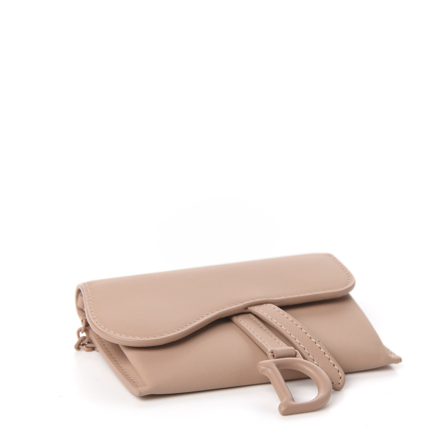 Christian Dior Ultra Matte Calfskin Nano Saddle Chain Pouch Rose Des Vents 3 of 8