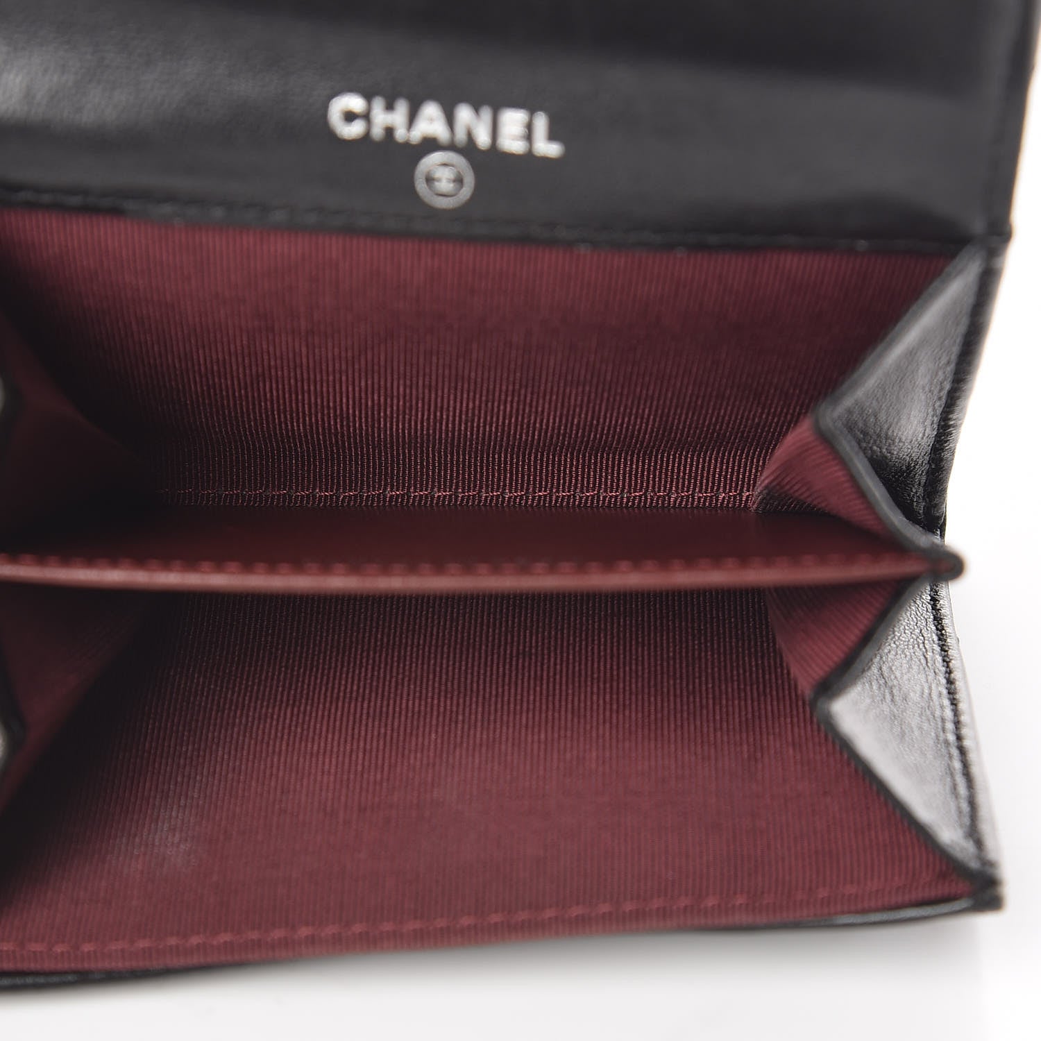 Chanel Lambskin Quilted Flap Card Holder Wallet Black 5 of 13