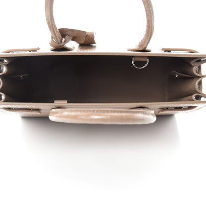 Saint Laurent Calfskin Crocodile Embossed Baby Sac De Jour Brown 6 of 10