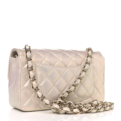 Chanel Iridescent Lambskin Quilted Mini Rectangular Flap Ivory 2 of 4