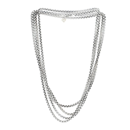 David Yurman Sterling Silver 14K Yellow Gold 3.6mm Box Chain Necklace 72" 3 of 4