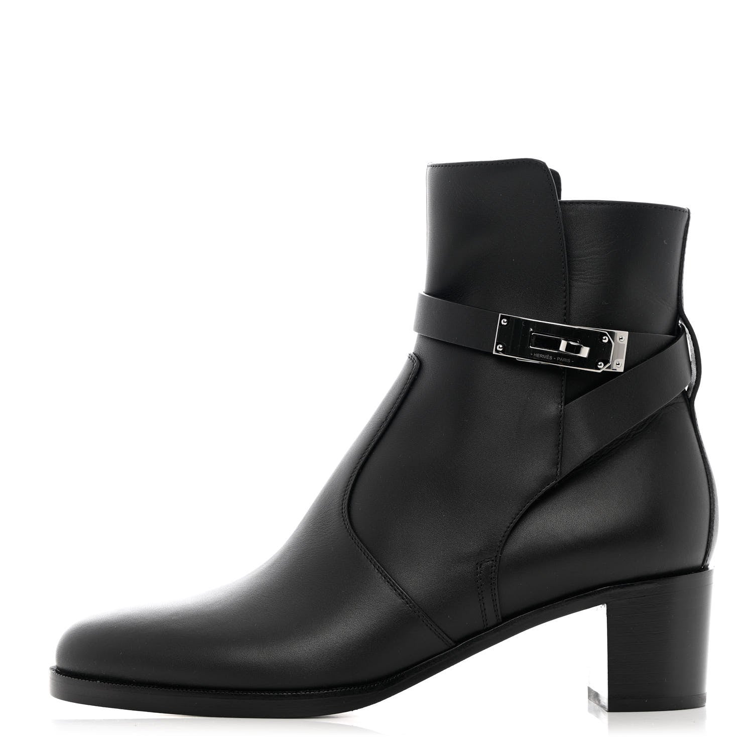 Hermes Calfskin Frenchie 50 Ankle Boots 38 Black 1 of 14