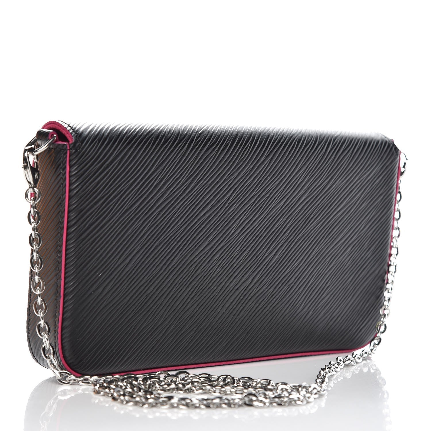 Louis Vuitton Epi Pochette Felicie Black Hot Pink 3 of 9