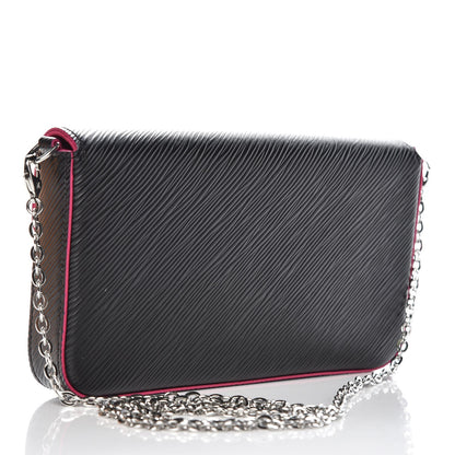 Louis Vuitton Epi Pochette Felicie Black Hot Pink 3 of 9