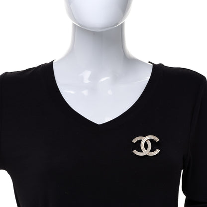 Chanel Metal Chain Quilted CC Brooch Gold 2 of 5