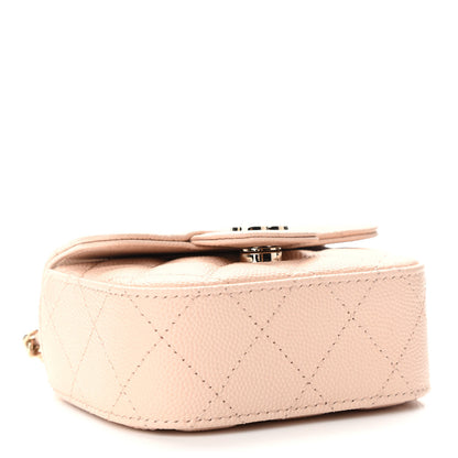 Chanel Caviar Quilted Mini Clutch With Chain Light Beige 4 of 12