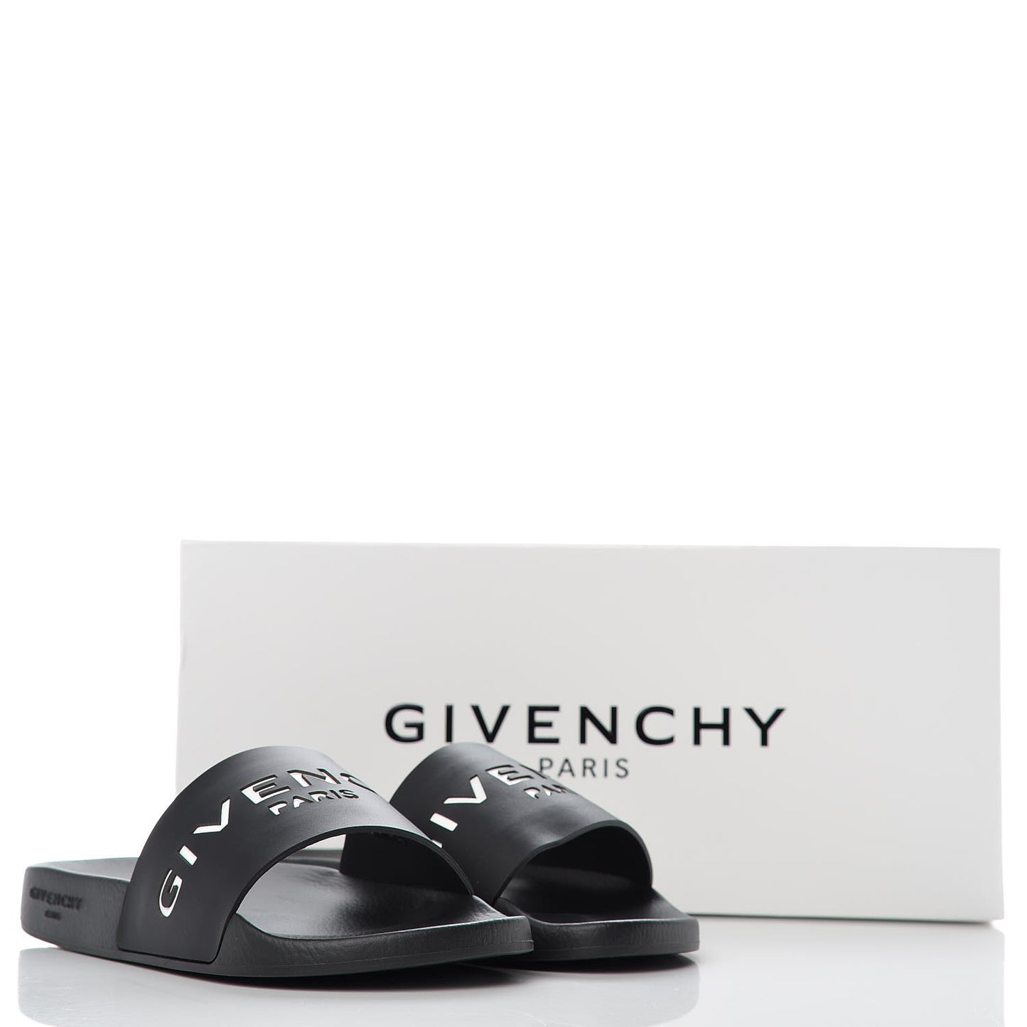 Calfskin Logo Womens Pool Slide Sandals 37 Black