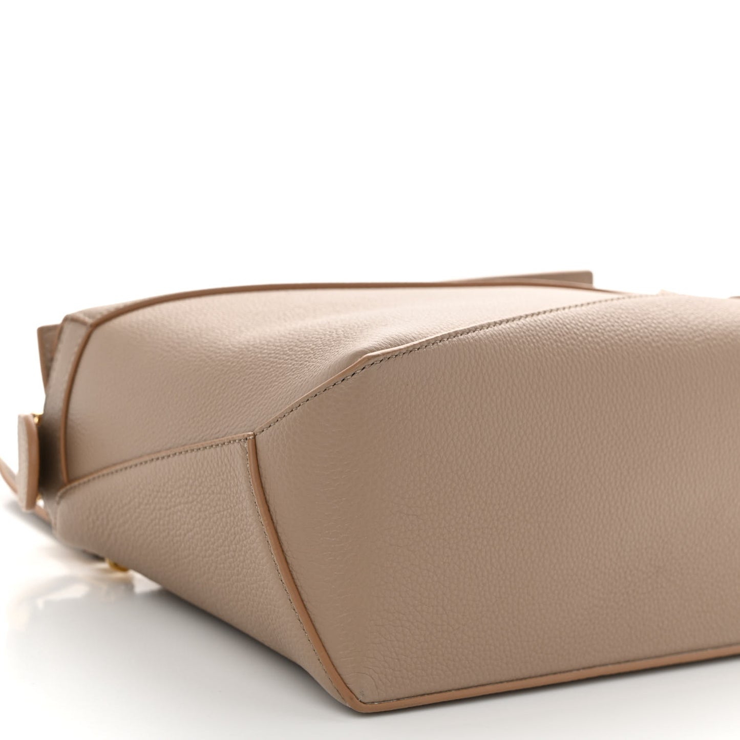 Grained Calfskin Small Puzzle Edge Bag Sand