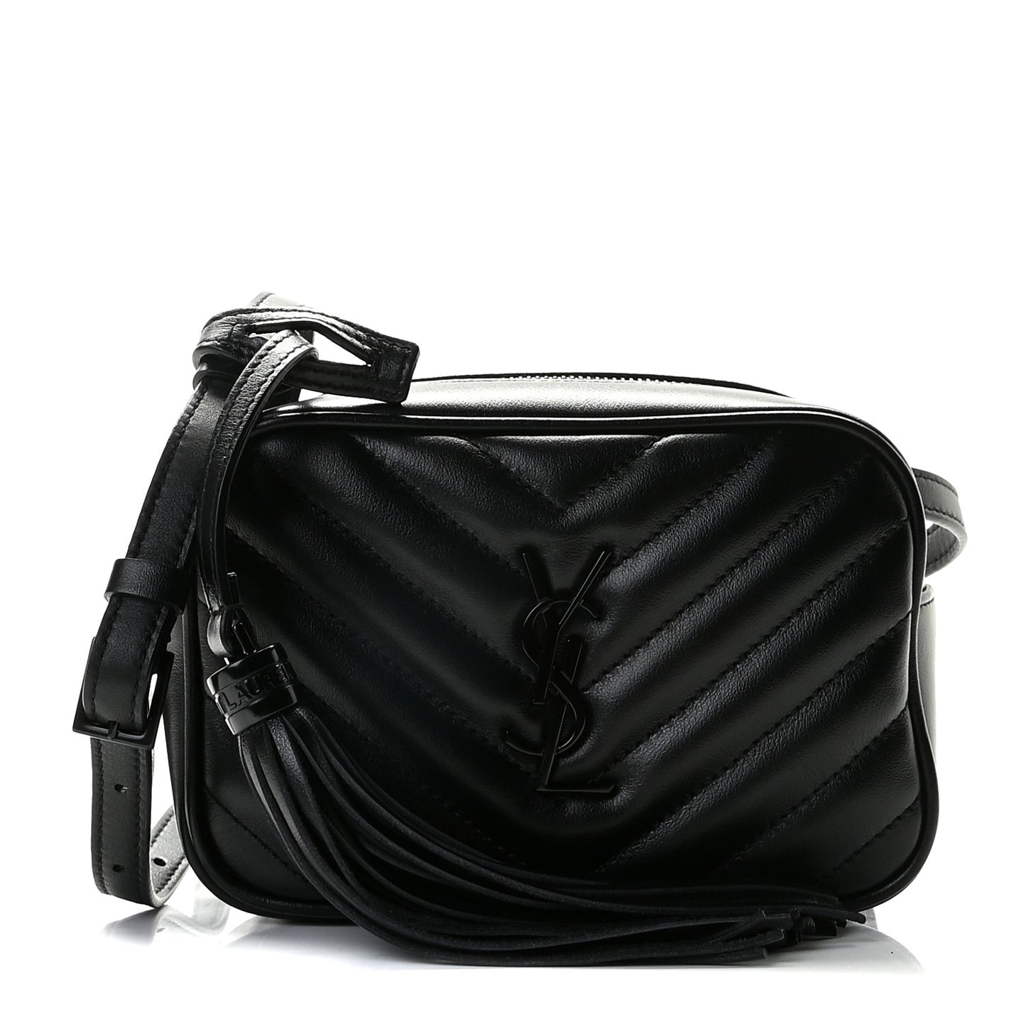 Calfskin Matelasse Monogram Lou Belt Bag Black