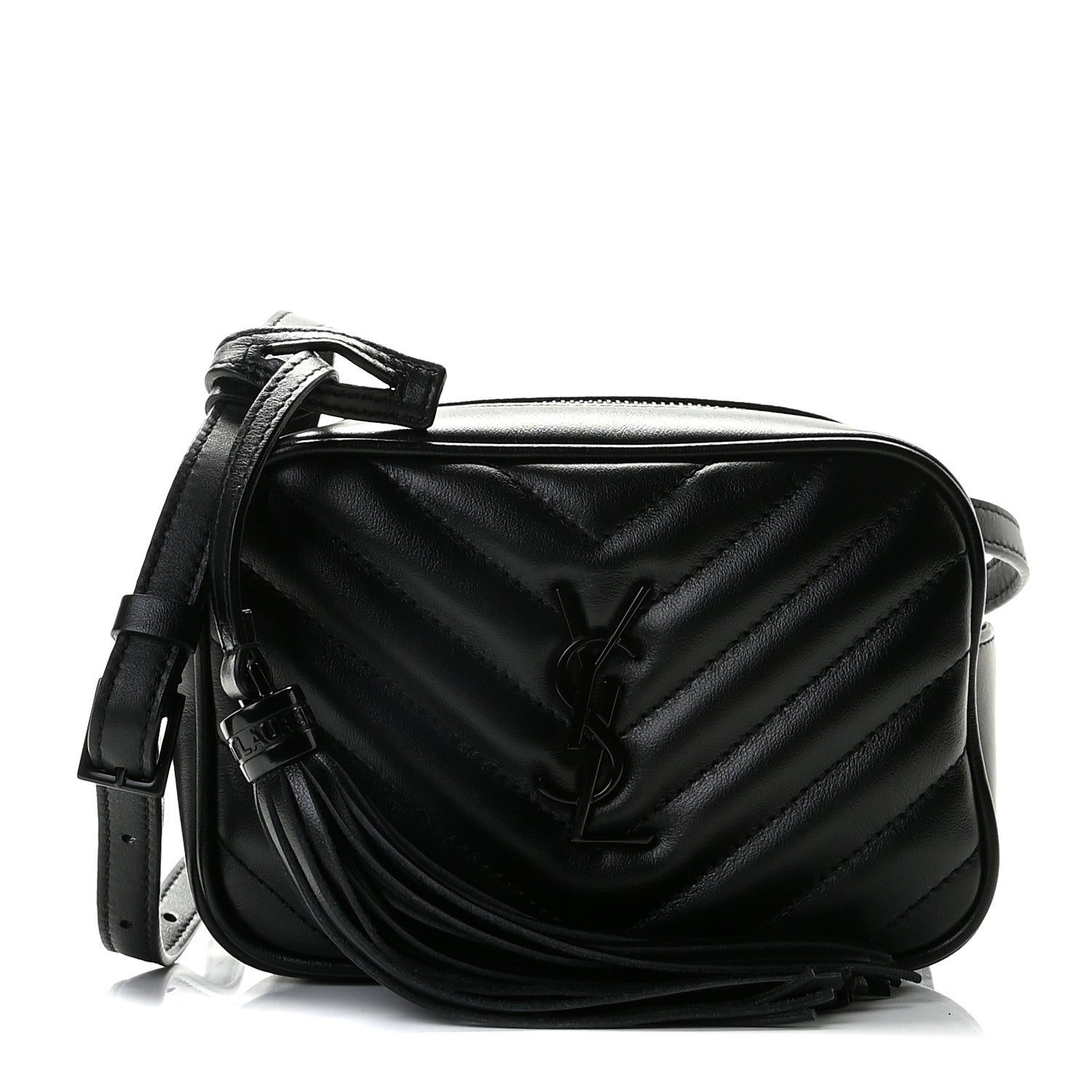 Saint Laurent Calfskin Matelasse Monogram Lou Belt Bag Black 1 of 10