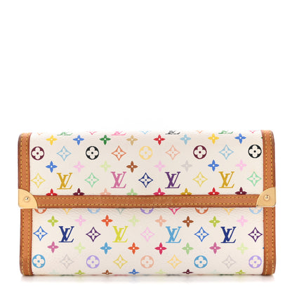 Louis Vuitton Monogram Multicolor Porte Tresor International Wallet White 1 of 10