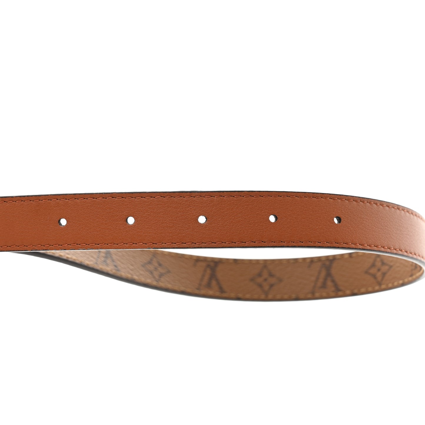 Calfskin Reverse Monogram 20mm LV Iconic Reversible Belt 80 32 Tan Brown