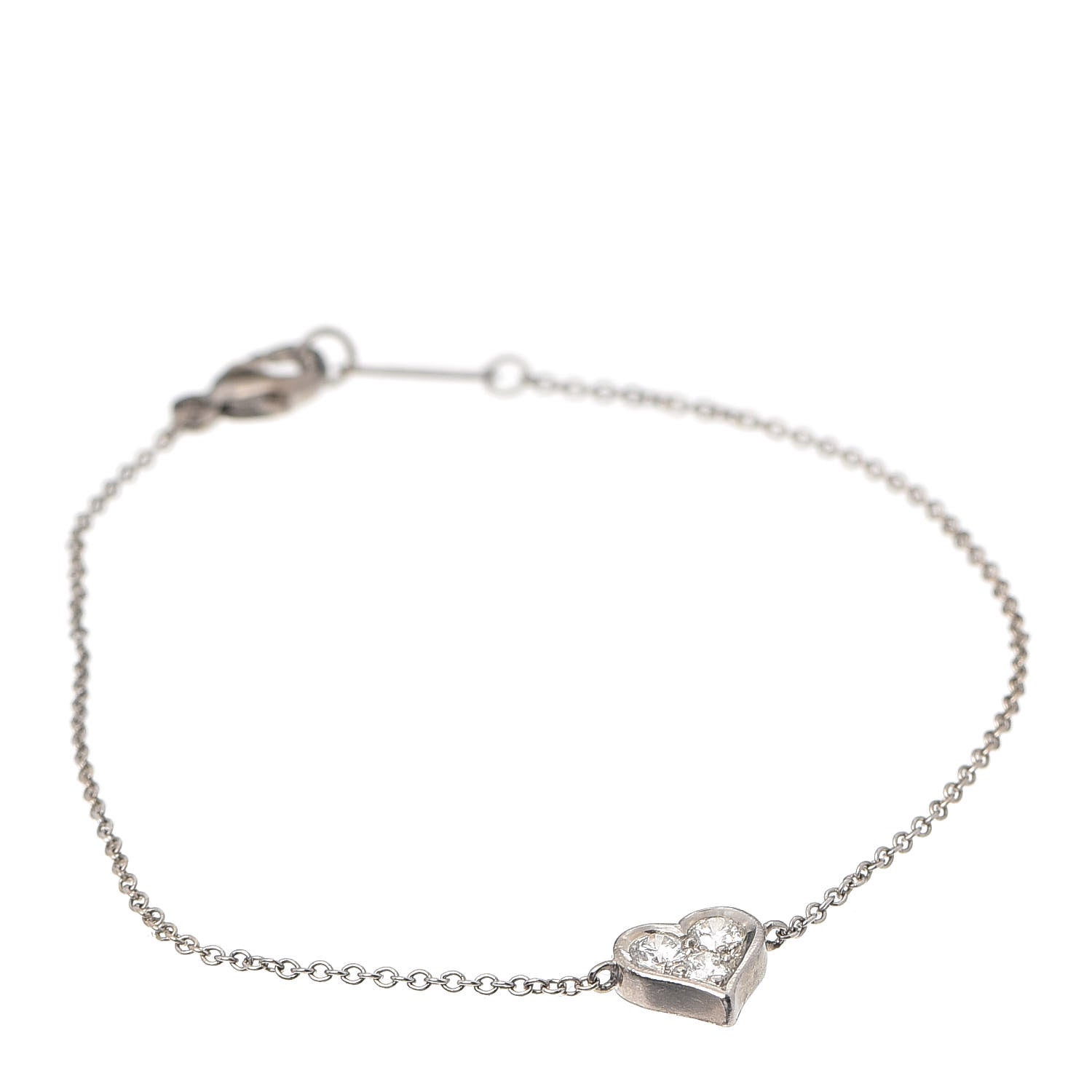 Tiffany Platinum Diamond Hearts Bracelet 1 of 6