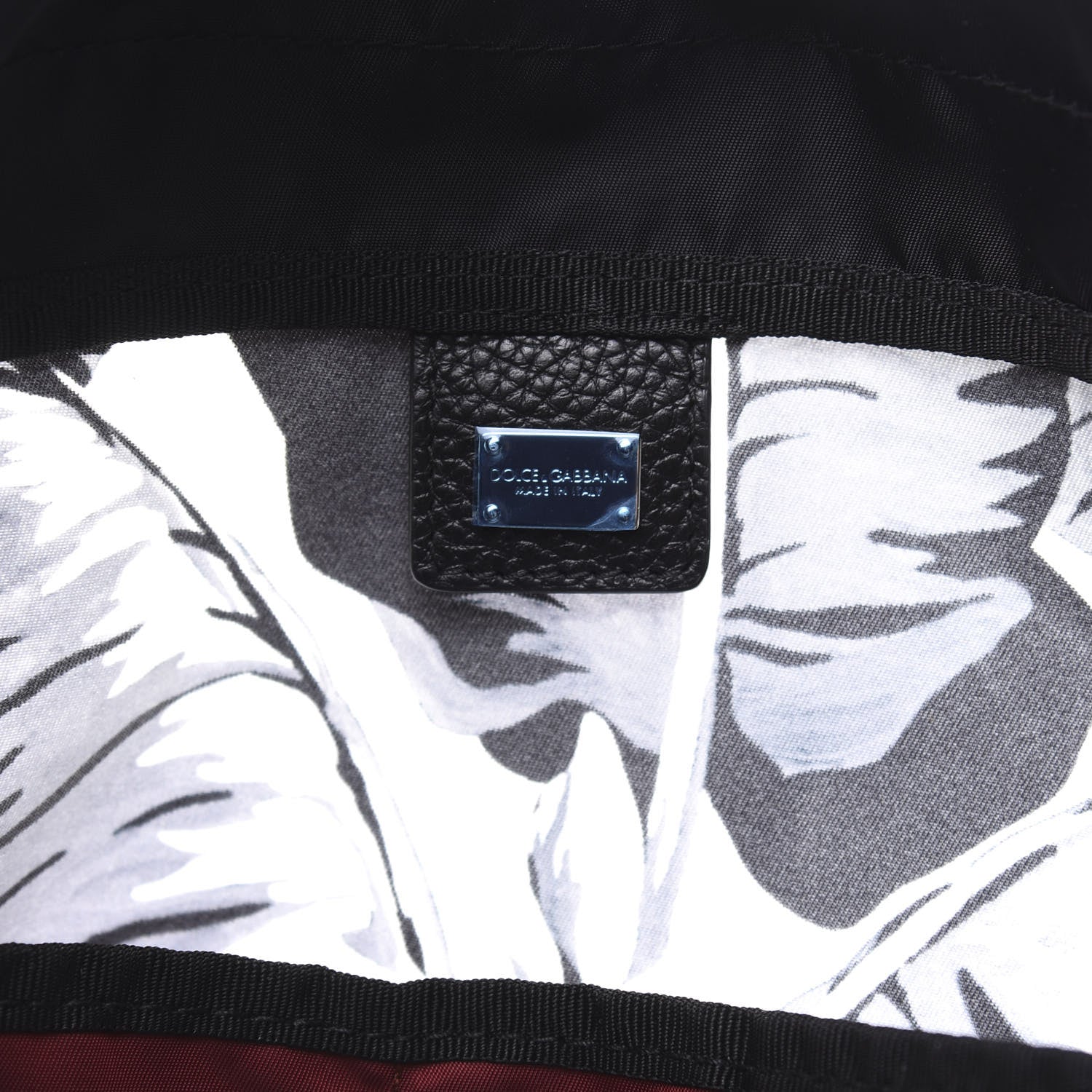 Dolce & Gabbana Nylon Printed Drawstring Backpack Black 7 of 9