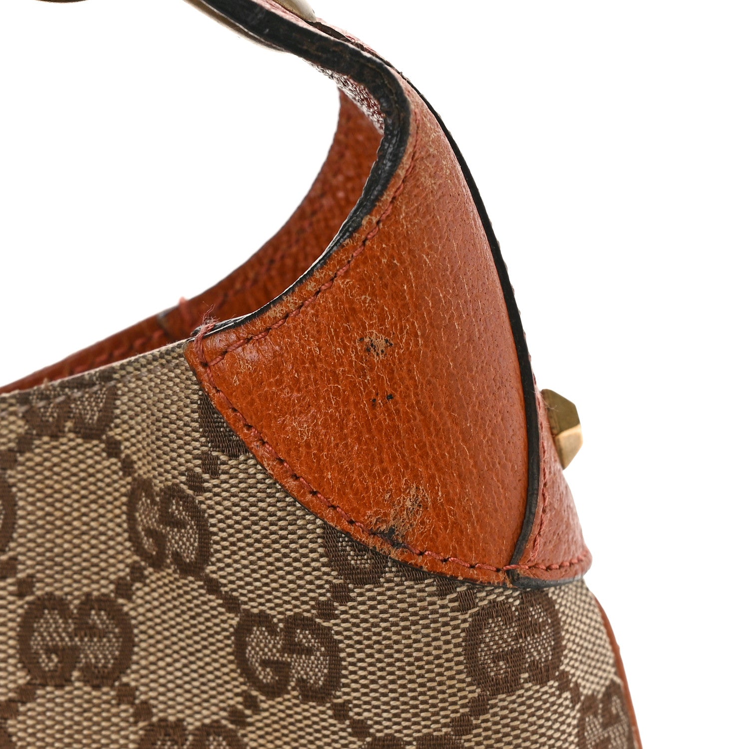 Gucci Monogram Piston Lock Jackie O Hobo Tan 12 of 13