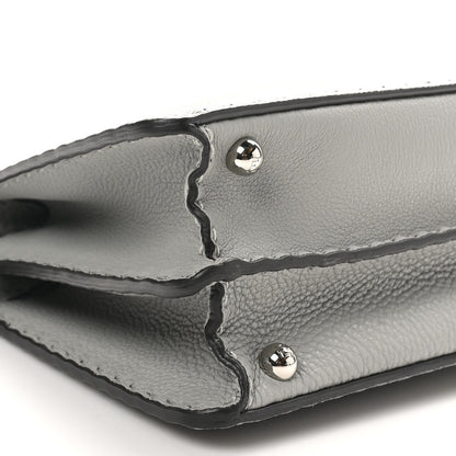 Fendi Cuoio Romano Selleria Bi-Color Small Peekaboo I SEE U Satchel Ghiaccio Asfalto 8 of 9