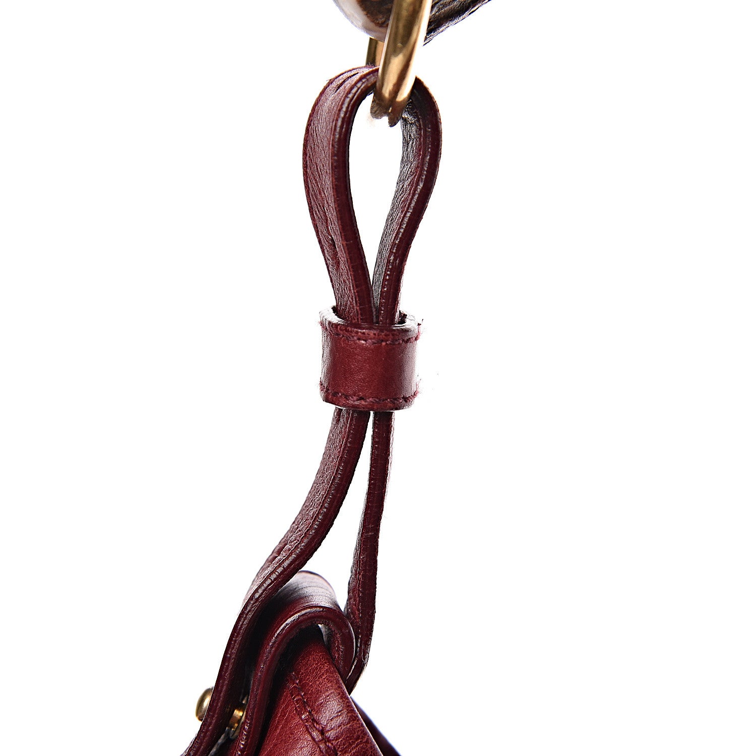 Saint Laurent Buffalo Medium Mombasa Horn Bag Red 22 of 25