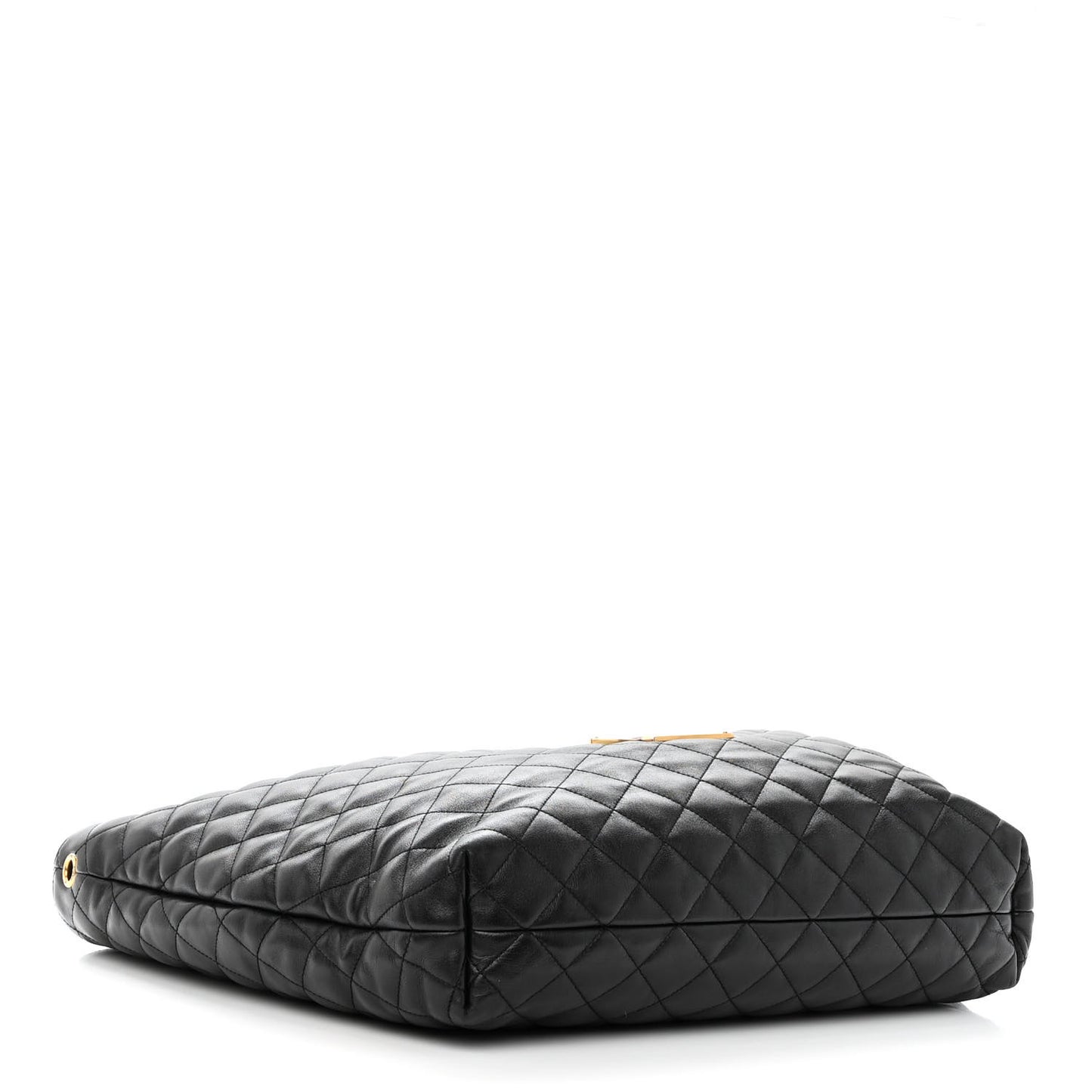 Lambskin Quilted Maxi Icare Shopping Tote Black