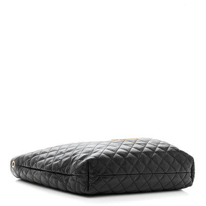 Saint Laurent Lambskin Quilted Maxi Icare Shopping Tote Black 5 of 10