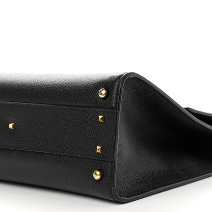 Valentino Garavani Grainy Calfskin Medium VSling Top Handle Bag Black 8 of 10