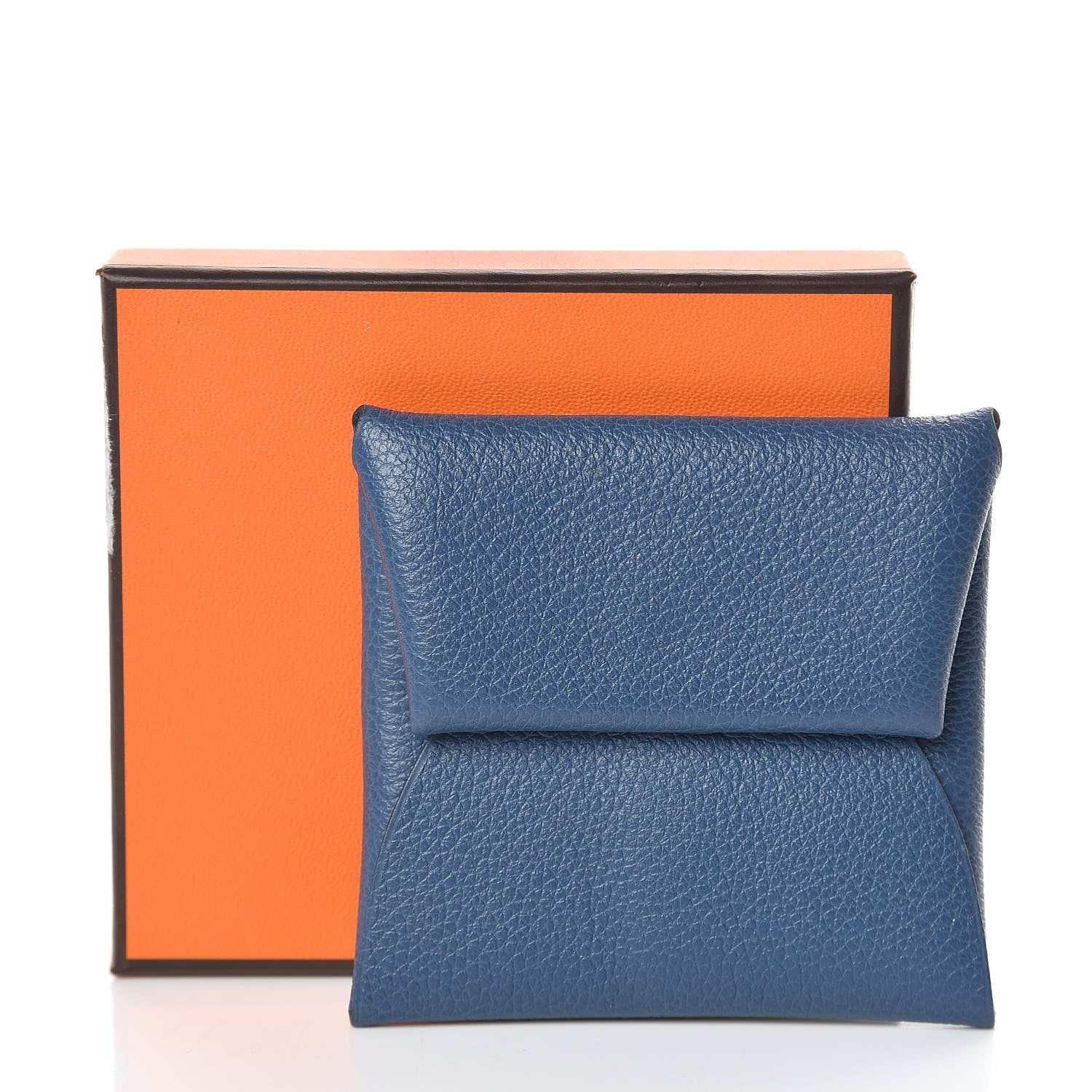 Hermes Evercolor Verso Bastia Coin Purse Bleu Agate Jaune D'Or 8 of 8