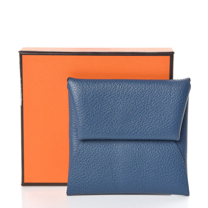 Hermes Evercolor Verso Bastia Coin Purse Bleu Agate Jaune D'Or 8 of 8